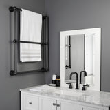 Palatine 24-Inch x 32-Inch Brass Wall Mount 3-Tier Towel Rack