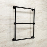 Palatine 24-Inch x 32-Inch Brass Wall Mount 3-Tier Towel Rack