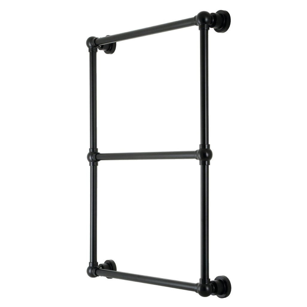 Palatine 24-Inch x 32-Inch Brass Wall Mount 3-Tier Towel Rack