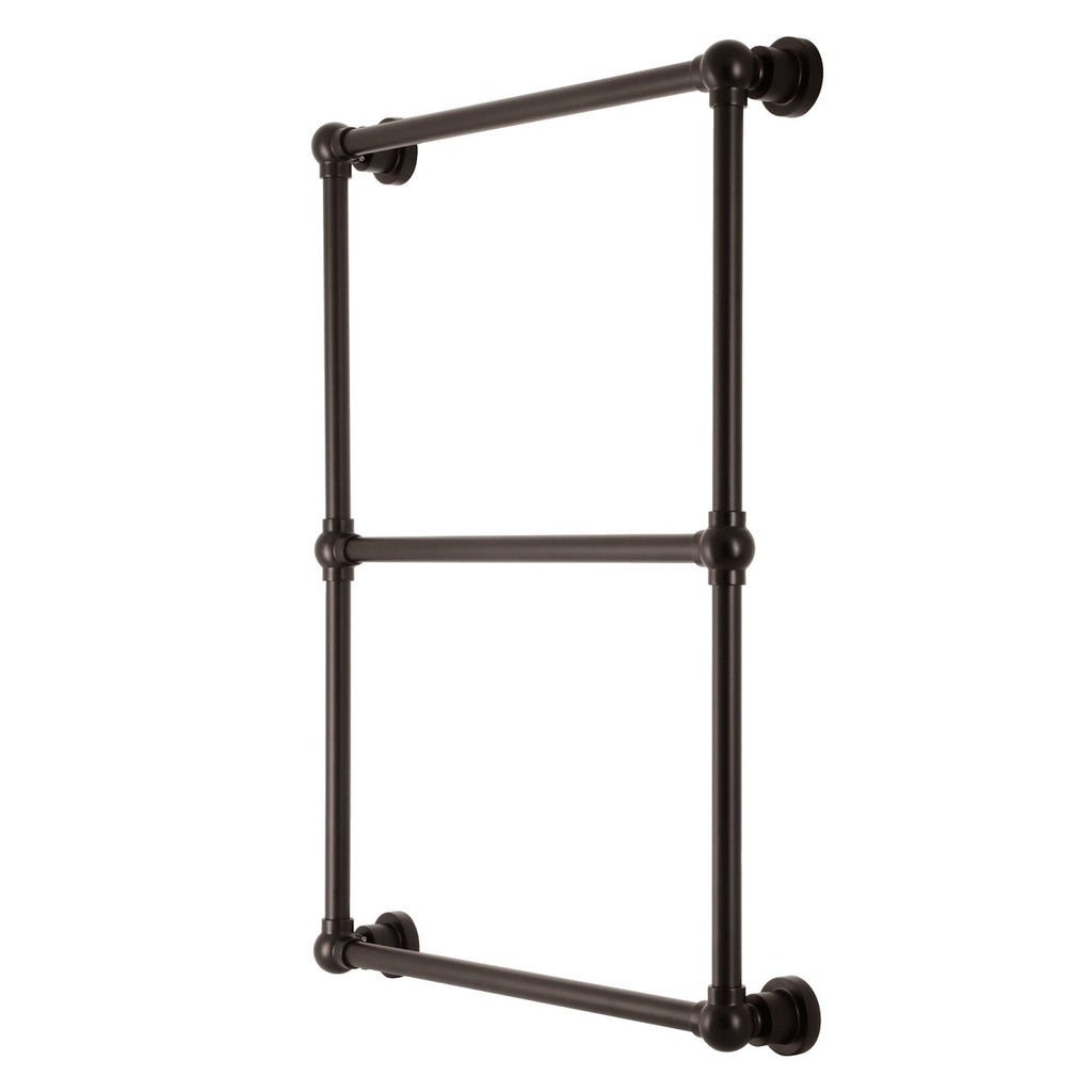 Palatine 24-Inch x 32-Inch Brass Wall Mount 3-Tier Towel Rack