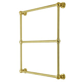 Palatine 30-Inch x 32-Inch Brass Wall Mount 3-Tier Towel Rack