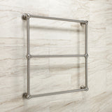 Palatine 30-Inch x 32-Inch Brass Wall Mount 3-Tier Towel Rack