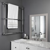 Palatine 30-Inch x 32-Inch Brass Wall Mount 3-Tier Towel Rack