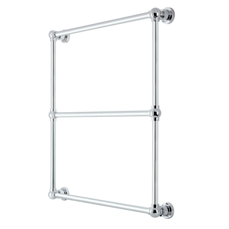Palatine 30-Inch x 32-Inch Brass Wall Mount 3-Tier Towel Rack