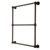Palatine 30-Inch x 32-Inch Brass Wall Mount 3-Tier Towel Rack