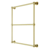 Palatine 30-Inch x 32-Inch Brass Wall Mount 3-Tier Towel Rack