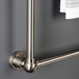 Palatine 36-Inch x 32-Inch Brass Wall Mount 3-Tier Towel Rack