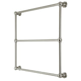 Palatine 36-Inch x 32-Inch Brass Wall Mount 3-Tier Towel Rack
