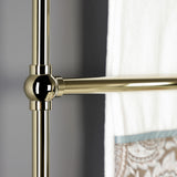 Palatine 36-Inch x 32-Inch Brass Wall Mount 3-Tier Towel Rack