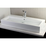 Anne 39-Inch Ceramic Rectangular Vessel Sink (Single-Hole)