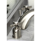 Millennium Two-Handle 3-Hole Deck Mount Widespread Bathroom Faucet with Plastic Pop-Up