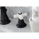 American Classic Two-Handle 3-Hole Deck Mount Widespread Bathroom Faucet with Brass Pop-Up Drain