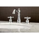 American Classic Two-Handle 3-Hole Deck Mount Widespread Bathroom Faucet with Retail Pop-Up Drain