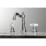 American Classic Two-Handle 3-Hole Deck Mount Widespread Bathroom Faucet with Pop-Up Drain