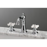 American Classic Two-Handle 3-Hole Deck Mount Widespread Bathroom Faucet with Pop-Up Drain