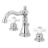 American Classic Two-Handle 3-Hole Deck Mount Widespread Bathroom Faucet with Pop-Up Drain