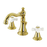 American Classic Two-Handle 3-Hole Deck Mount Widespread Bathroom Faucet with Retail Pop-Up Drain