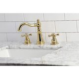 American Classic Two-Handle 3-Hole Deck Mount Widespread Bathroom Faucet with Retail Pop-Up Drain