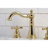 American Classic Two-Handle 3-Hole Deck Mount Widespread Bathroom Faucet with Retail Pop-Up Drain