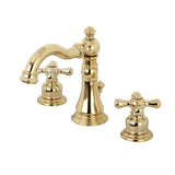 American Classic Two-Handle 3-Hole Deck Mount Widespread Bathroom Faucet with Retail Pop-Up Drain
