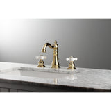 American Classic Two-Handle 3-Hole Deck Mount Widespread Bathroom Faucet with Pop-Up Drain