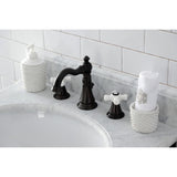 American Classic Two-Handle 3-Hole Deck Mount Widespread Bathroom Faucet with Retail Pop-Up Drain