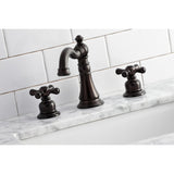 American Classic Two-Handle 3-Hole Deck Mount Widespread Bathroom Faucet with Retail Pop-Up Drain