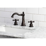 American Classic Two-Handle 3-Hole Deck Mount Widespread Bathroom Faucet with Retail Pop-Up Drain