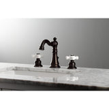 American Classic Two-Handle 3-Hole Deck Mount Widespread Bathroom Faucet with Pop-Up Drain