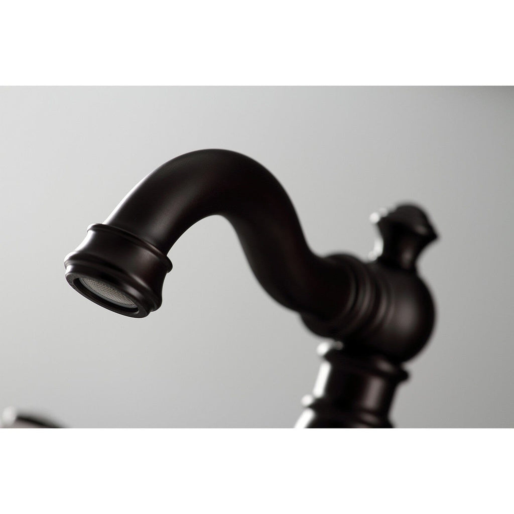 American Classic Two-Handle 3-Hole Deck Mount Widespread Bathroom Faucet with Pop-Up Drain