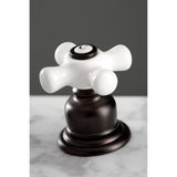 American Classic Two-Handle 3-Hole Deck Mount Widespread Bathroom Faucet with Pop-Up Drain