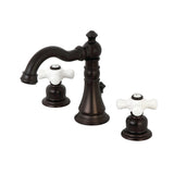 American Classic Two-Handle 3-Hole Deck Mount Widespread Bathroom Faucet with Pop-Up Drain