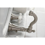 American Classic Two-Handle 3-Hole Deck Mount Widespread Bathroom Faucet with Retail Pop-Up Drain