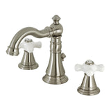 American Classic Two-Handle 3-Hole Deck Mount Widespread Bathroom Faucet with Retail Pop-Up Drain