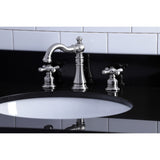 American Classic Two-Handle 3-Hole Deck Mount Widespread Bathroom Faucet with Retail Pop-Up Drain