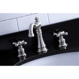American Classic Two-Handle 3-Hole Deck Mount Widespread Bathroom Faucet with Retail Pop-Up Drain