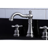 American Classic Two-Handle 3-Hole Deck Mount Widespread Bathroom Faucet with Retail Pop-Up Drain