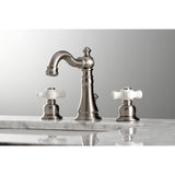 American Classic Two-Handle 3-Hole Deck Mount Widespread Bathroom Faucet with Pop-Up Drain