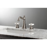 American Classic Two-Handle 3-Hole Deck Mount Widespread Bathroom Faucet with Pop-Up Drain