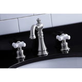 American Classic Two-Handle 3-Hole Deck Mount Widespread Bathroom Faucet with Pop-Up Drain