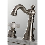 American Classic Two-Handle 3-Hole Deck Mount Widespread Bathroom Faucet with Pop-Up Drain