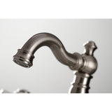 American Classic Two-Handle 3-Hole Deck Mount Widespread Bathroom Faucet with Pop-Up Drain