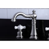 American Classic Two-Handle 3-Hole Deck Mount Widespread Bathroom Faucet with Pop-Up Drain