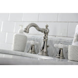 American Classic Two-Handle 3-Hole Deck Mount Widespread Bathroom Faucet with Brass Pop-Up Drain