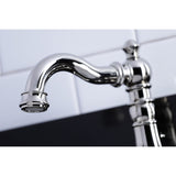 American Classic Two-Handle 3-Hole Deck Mount Widespread Bathroom Faucet with Brass Pop-Up Drain