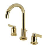 NuvoFusion Two-Handle 3-Hole Deck Mount Widespread Bathroom Faucet with Pop-Up Drain