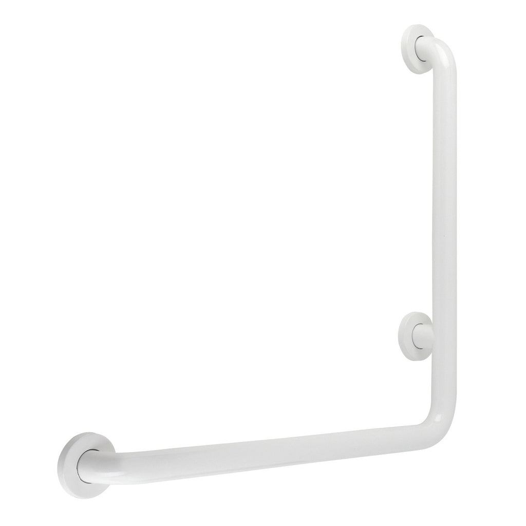 Made To Match 24-Inch x 24-Inch L-Shaped Stainless Steel ADA Grab Bar - Left Hand