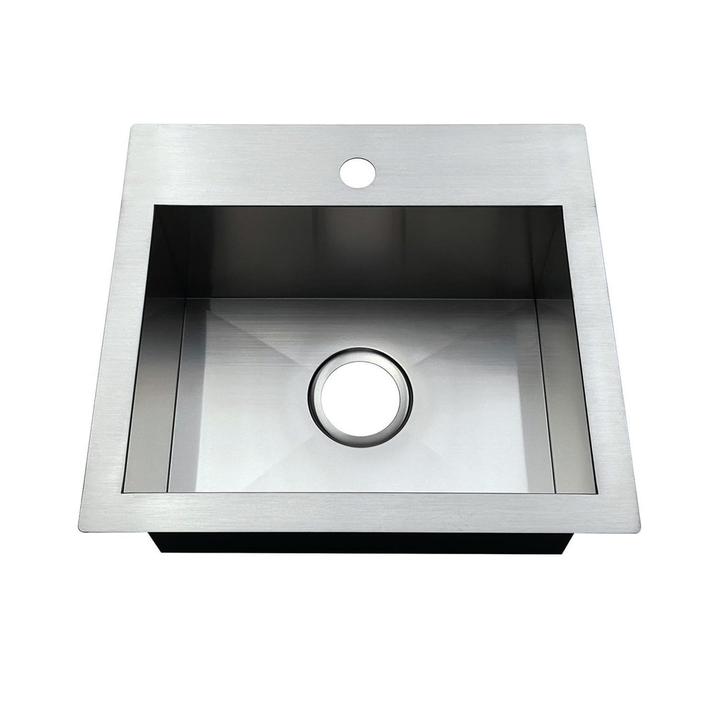 Uptowne 19-Inch Stainless Steel Single Bowl Dual Mount Kitchen Sink