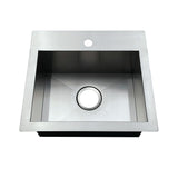 Uptowne 19-Inch Stainless Steel Single Bowl Dual Mount Kitchen Sink