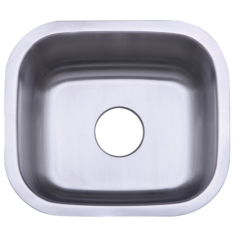 Loft 16-Inch Stainless Steel Single Bowl Undermount Bar Prep Sink